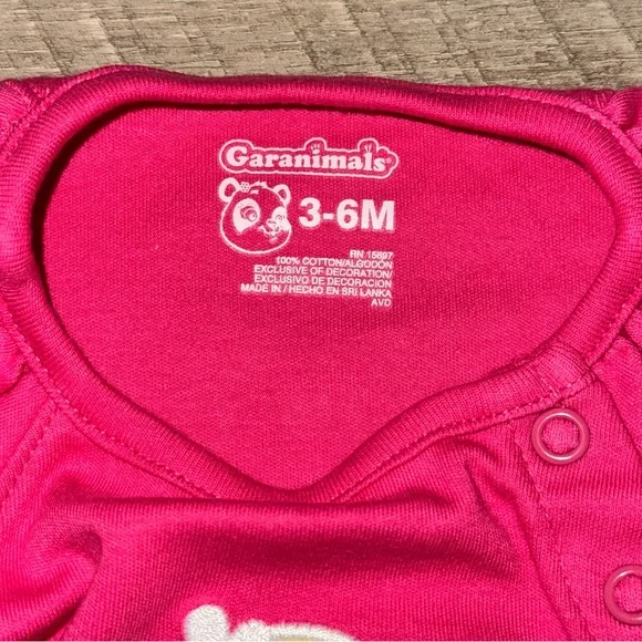 NWOT Garanimals Pink and Purple Kids One Pieces Set 3-6 MOs 100% cotton. - Picture 4 of 4